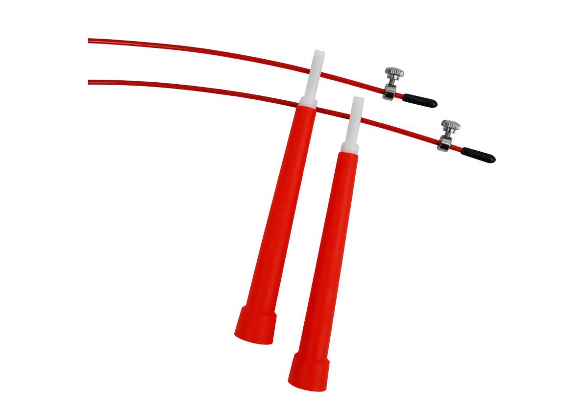 Скакалка швидкісна EasyFit Speed ​​Cable Rope 3 м зі сталевим тросом Червоний (EF-2039-R) - фото 4