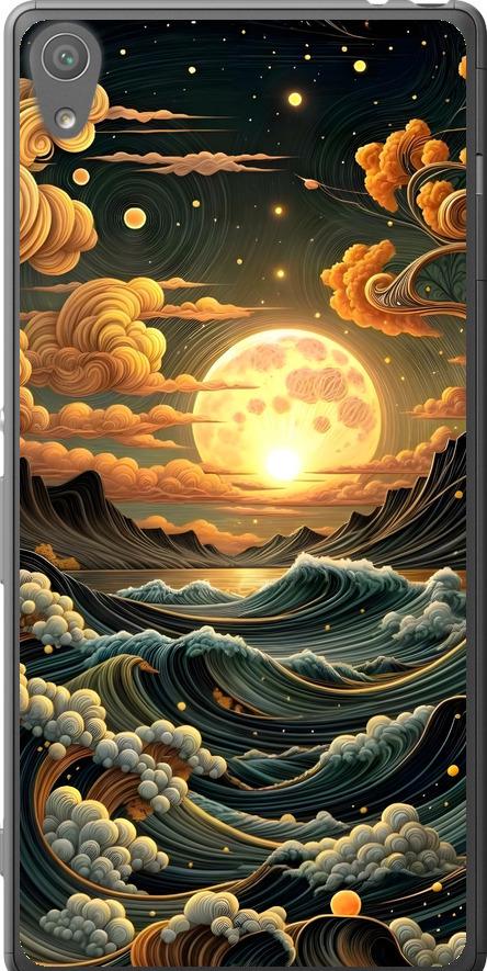 Чехол на Sony Xperia XA F3112 Арт волны (6332t-399-42517)