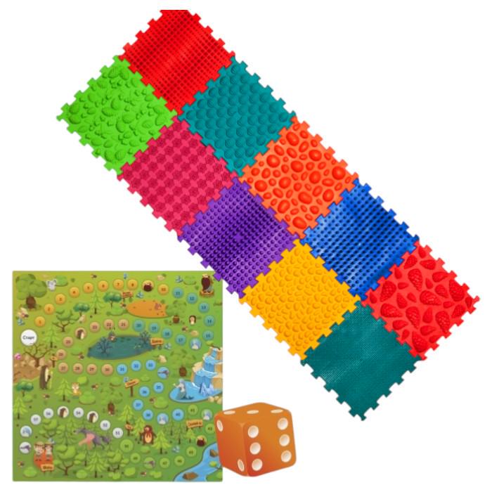 Развивающий коврик массажный с игрой Лесные приключения Мега Микс 10 элементов (XC960012)