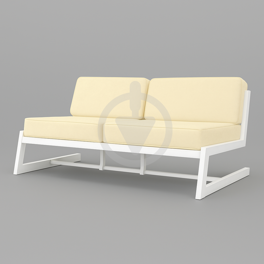 Диван металевий AVVS tech Атлас лофт велюр 126 см Бежевий/Білий (30222924) - фото 1 Диван металевий AVVS tech Атлас лофт велюр 126 см Бежевий/Білий (30222924) - фото 1