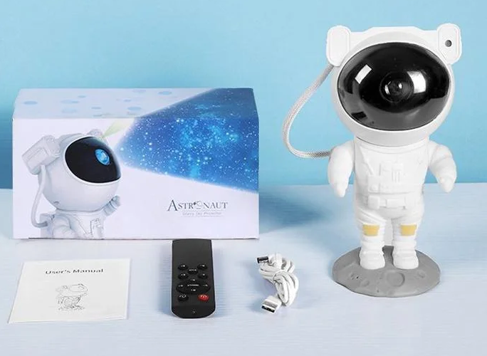 Лампа-ночник аккумуляторная Astronaut-02 для проекции звезд с Bluetooth динамиком (12736114)