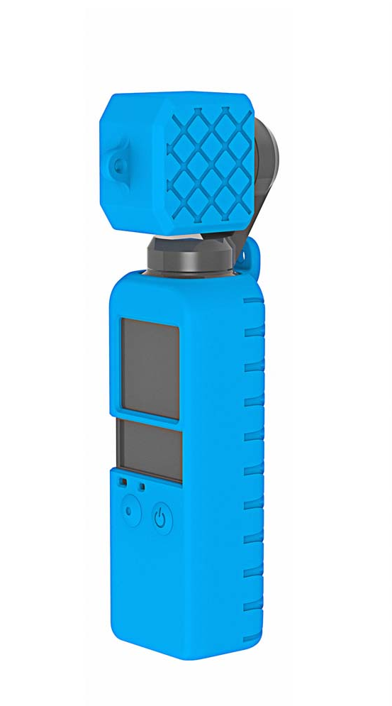 Чехол силиконовый для камеры и крышка-колпачок для DJI Osmo Pocket XT-533 Голубой