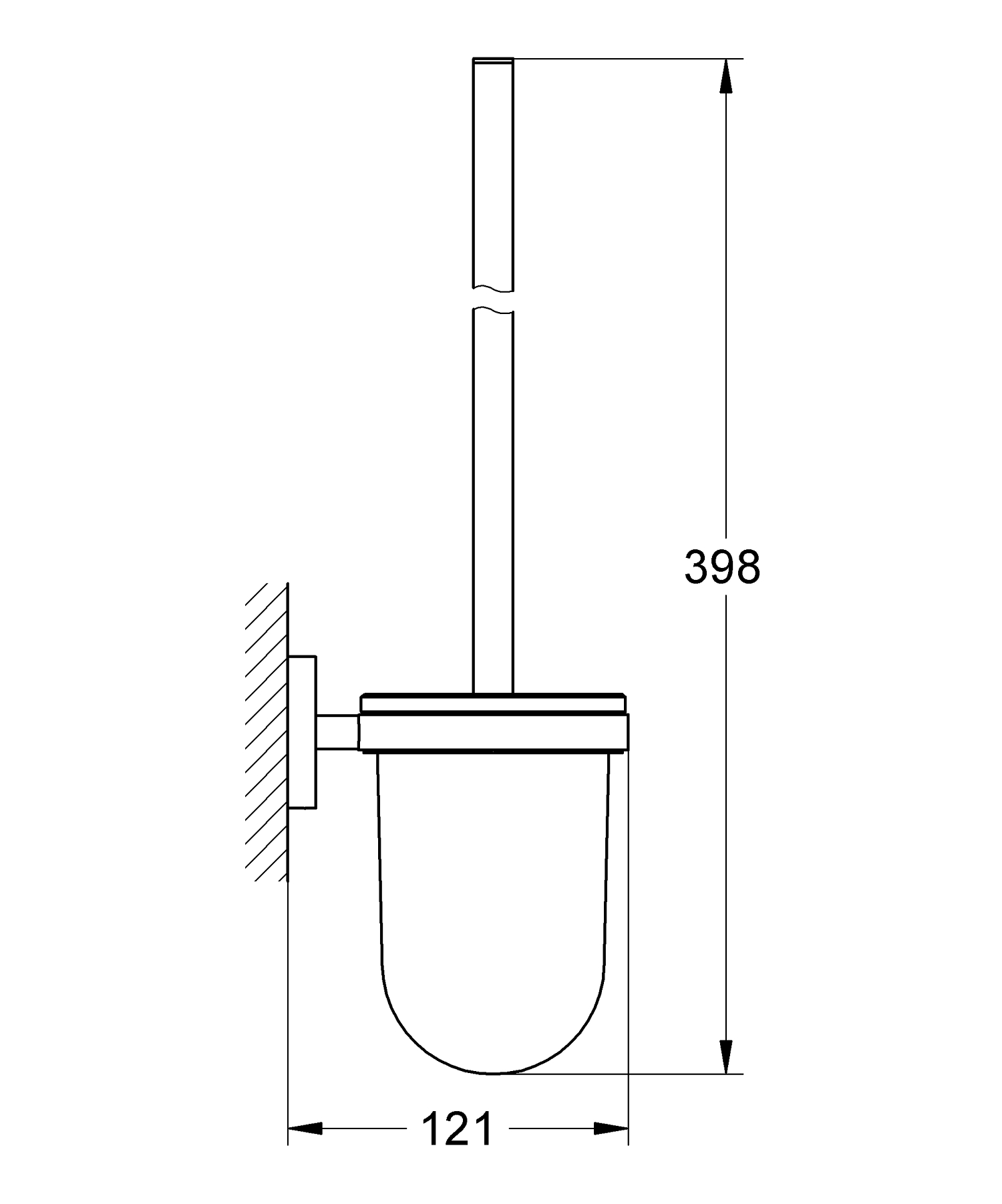 Ершик для унитаза Grohe Essentials New (40374001) - фото 3