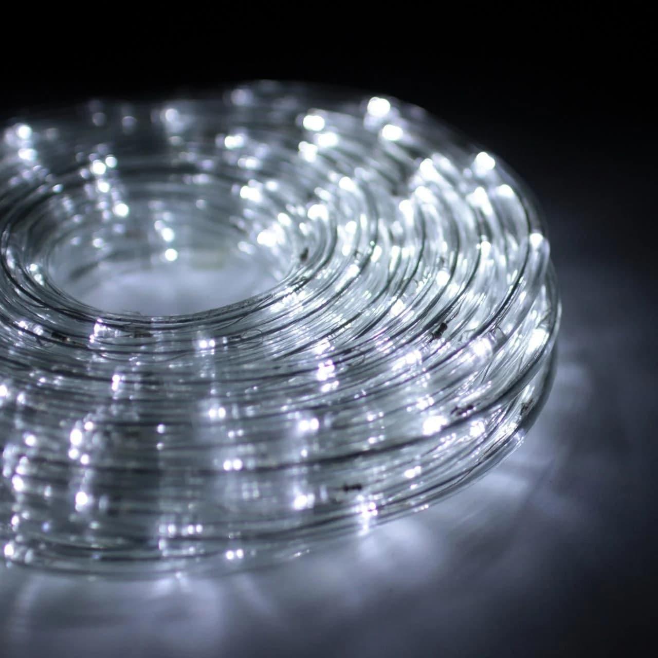 Гірлянда світлодіодна вулична дюралайт Білий 50 м прозорий шланг LED стрічка (1518249774) - фото 3