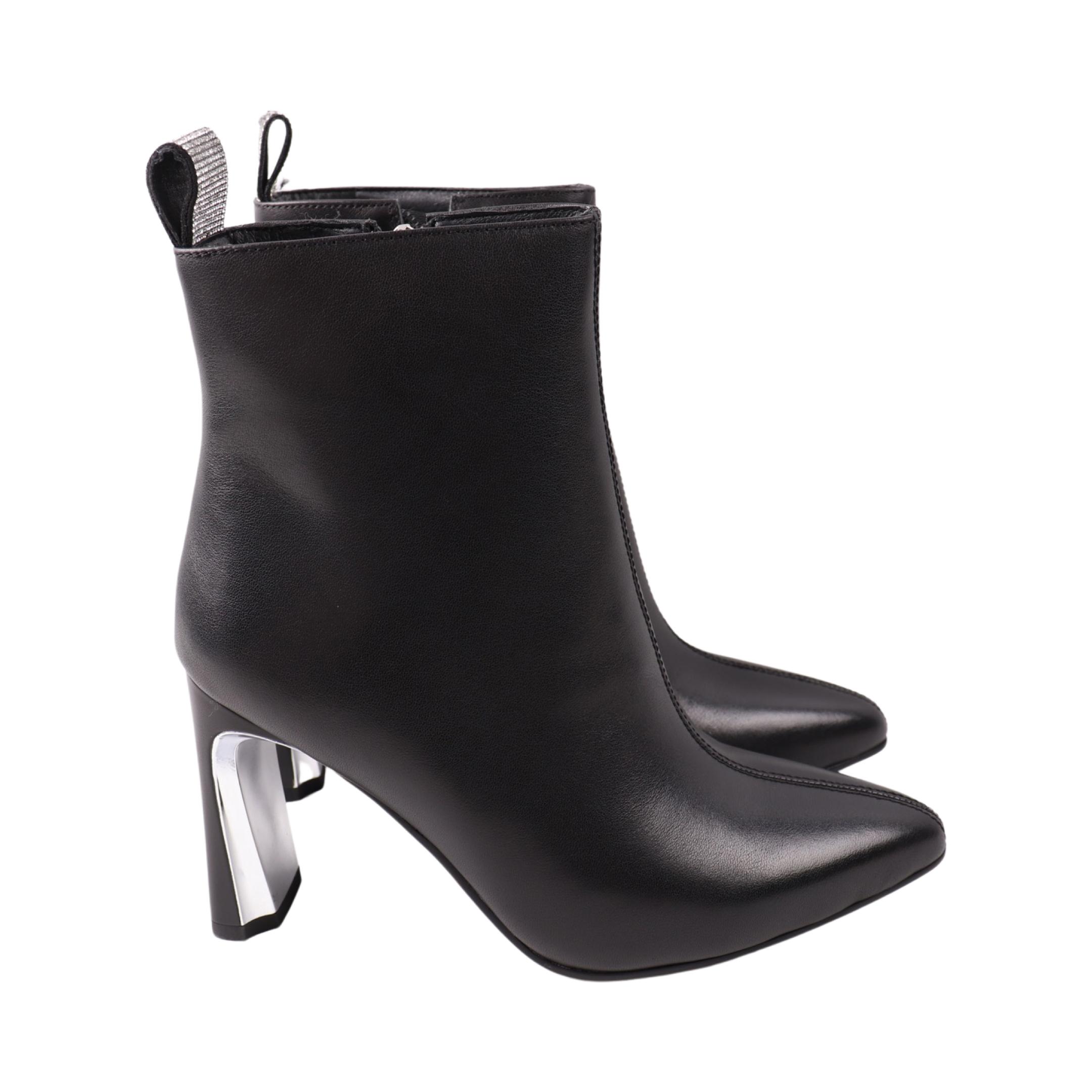 Ботильоны женские Oeego натуральная кожа р. 37 Черный (181-23DH)