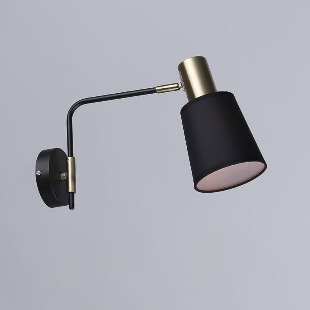 Настенный светильник с абажуром Light House SR-20101/1W BK/AB L430хW120хH250 Черный/Бронзовый