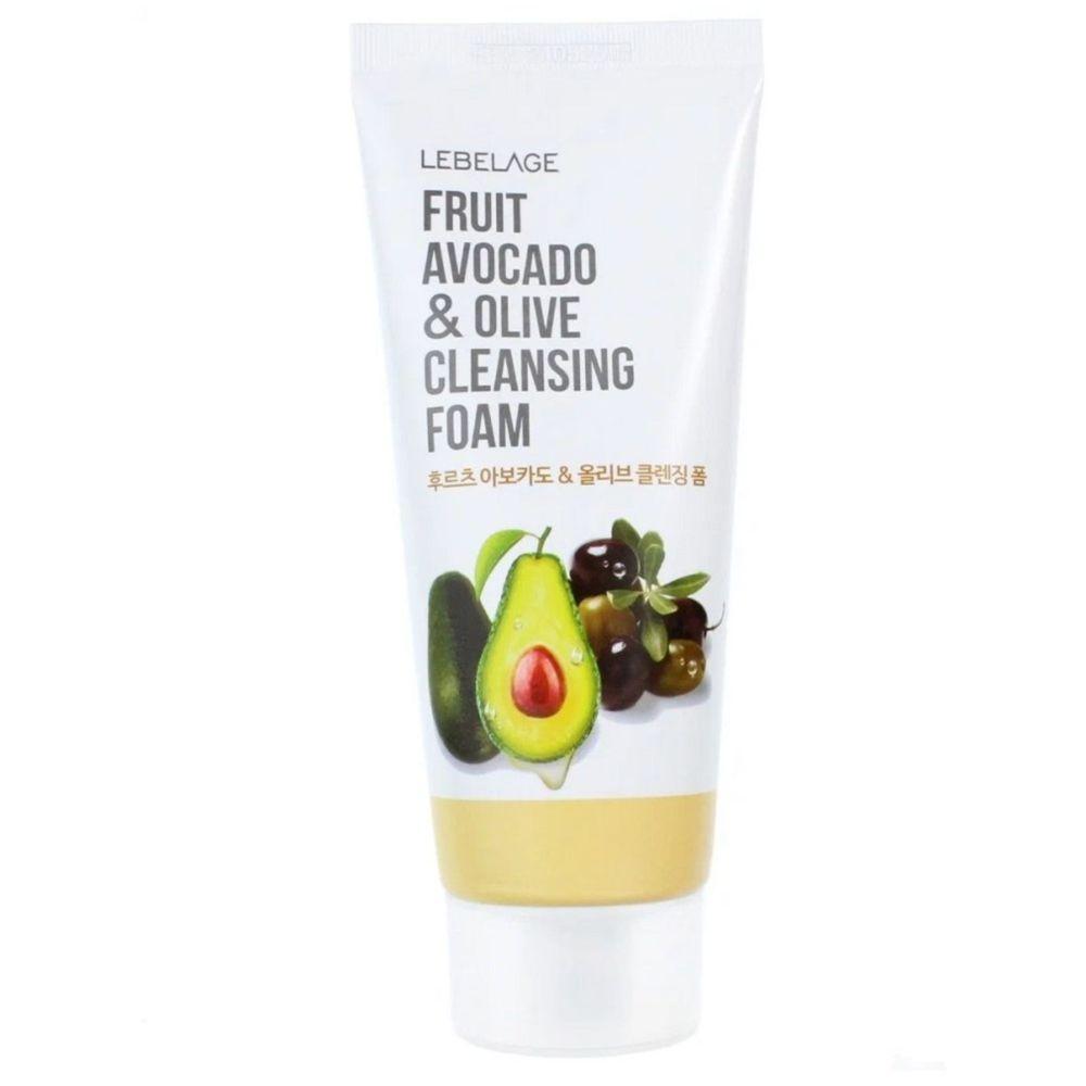 Пенка для умывания Lebelage Fruit Avocado&Olive Cleansing Foam с экстрактом авокадо и оливок 100 мл (8809689373595)