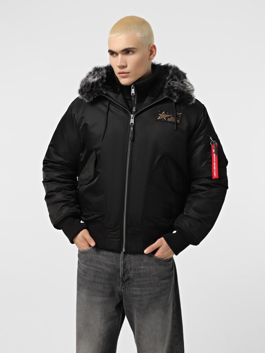 Куртка зимова коротка Airboss CWU Spaceman Hooded Jacket 5XL Чорний (125604)