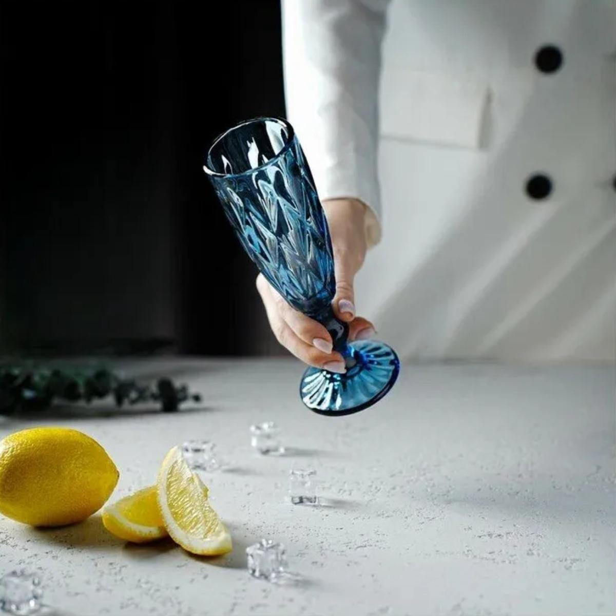 Набор бокалов для шампанского A-Plus 150 мл 6 шт. Blue (9007/2805 DL) - фото 2