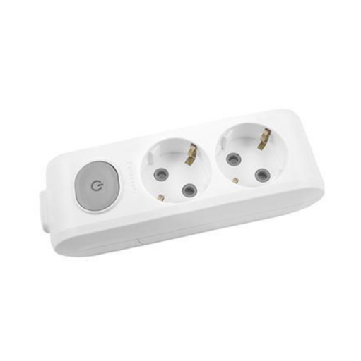 Розетка переносная Panasonic 2 гнезда с заземлением/выключателем/шторками Серый (22517428)