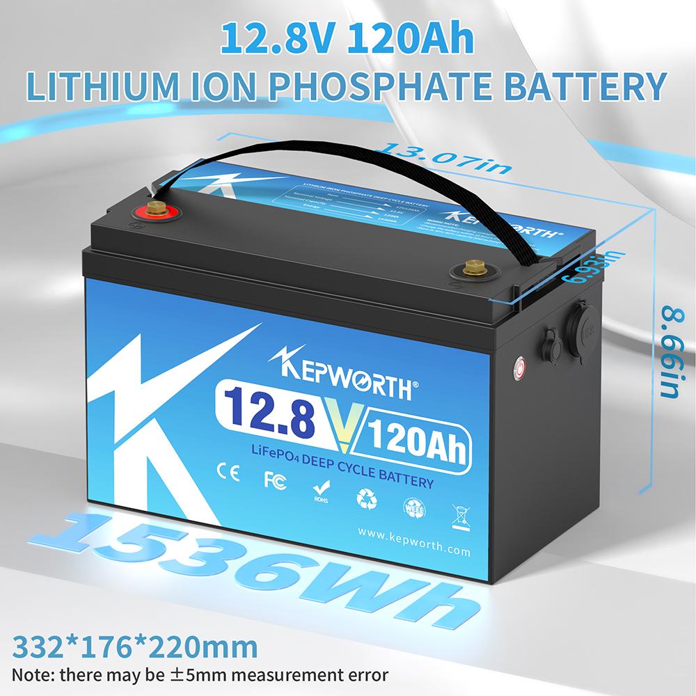 Акумулятор Kepworth LiFePO4 12V 120Ah 1536W 332 мм із зарядним пристроєм BMS (K12120332) - фото 4 Акумулятор Kepworth LiFePO4 12V 120Ah 1536W 332 мм із зарядним пристроєм BMS (K12120332) - фото 4