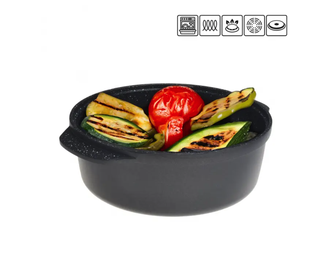 Кастрюля с крышкой-сковородой Kamille из алюминия антипригарная 2,5 л (27711159) - фото 5 Кастрюля с крышкой-сковородой Kamille из алюминия антипригарная 2,5 л (27711159) - фото 5