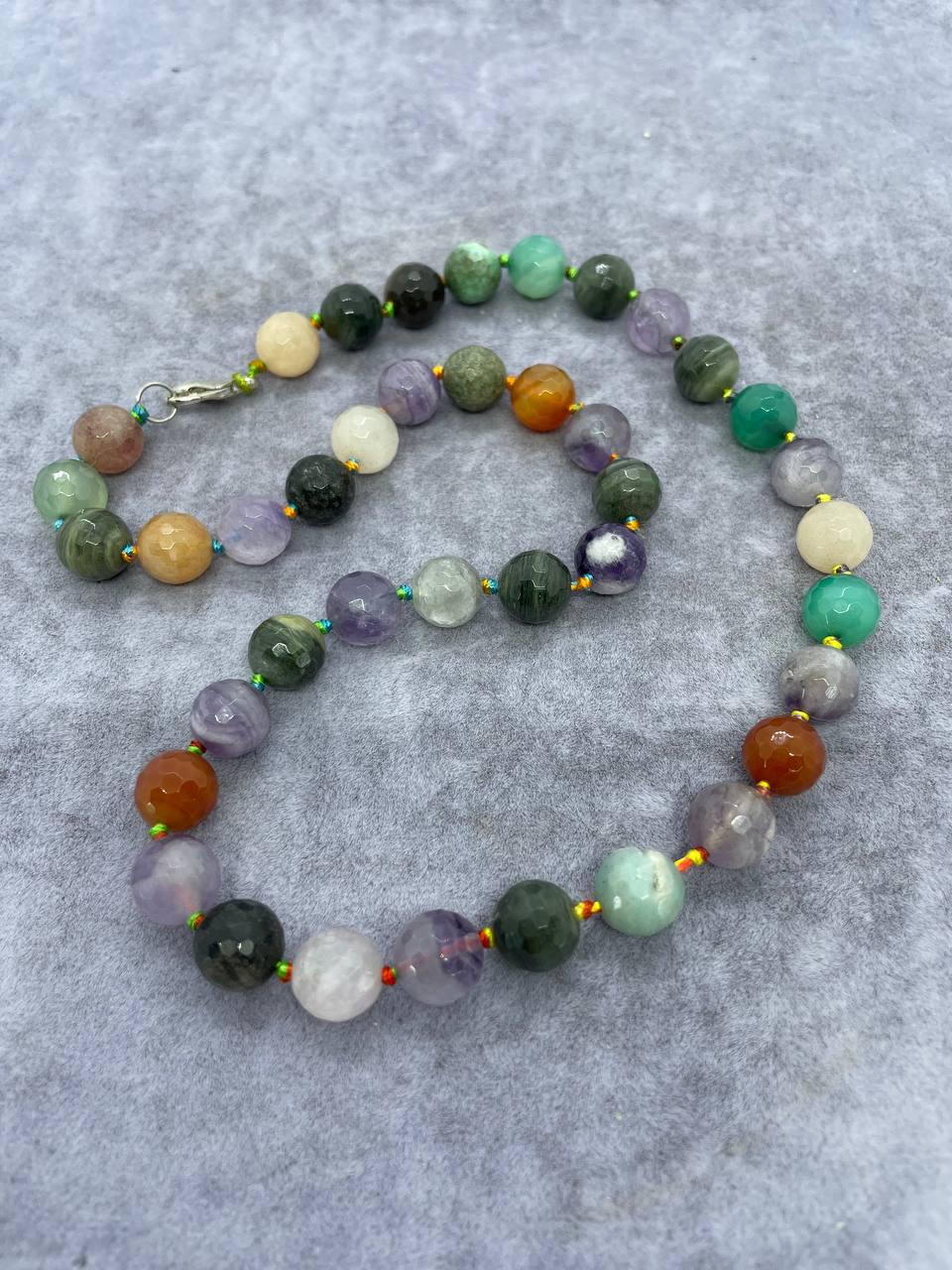 Бусы агат 45 см 10 мм Разноцветный (9826)