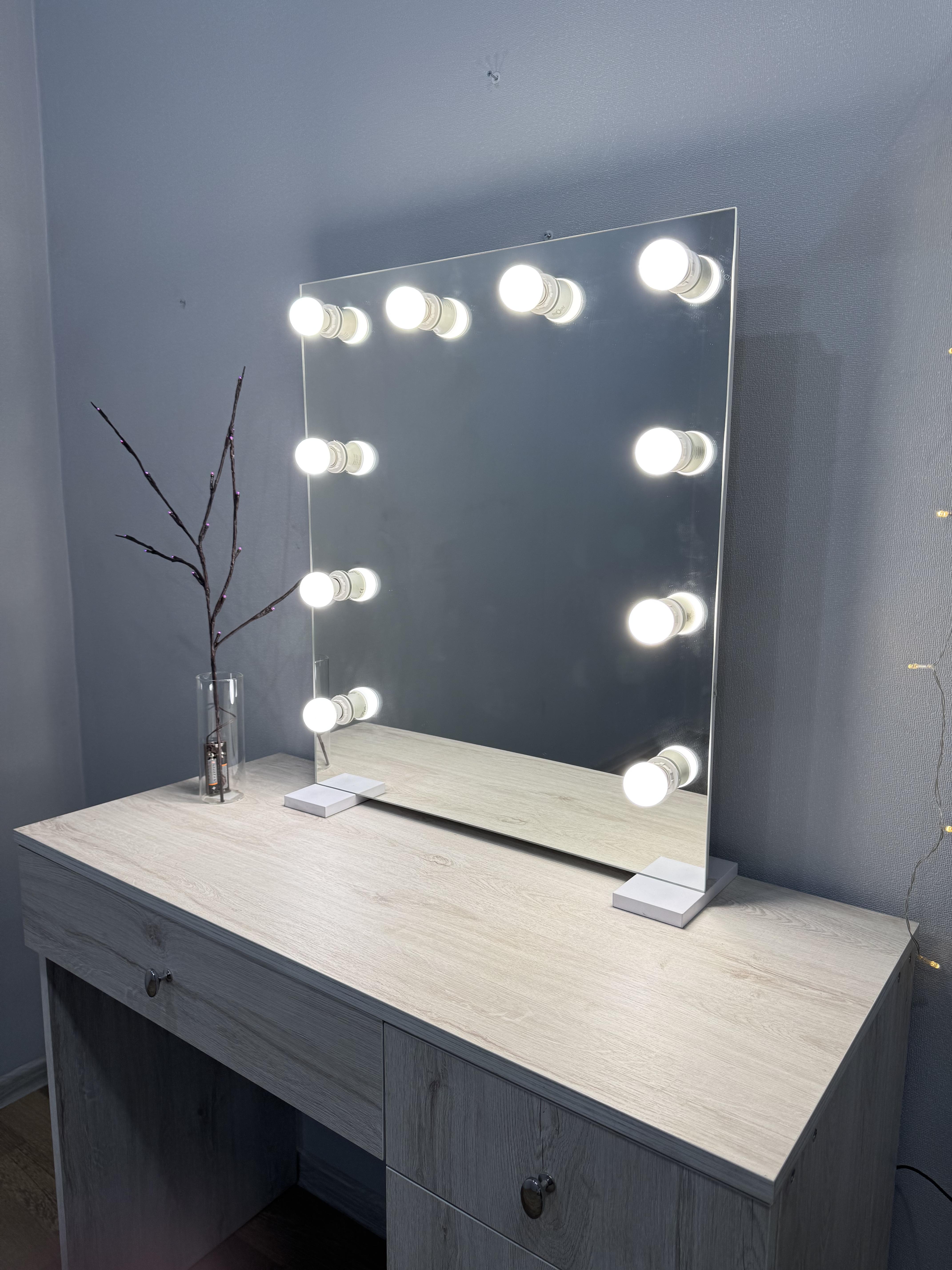 Зеркало гримерное Miraline на ножках квадратное 60х60 см