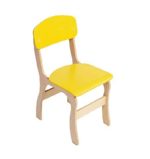 Стілець дитячий фанерний Фантазія спинка та сидіння фарбовані ростова група №3 (27357621)