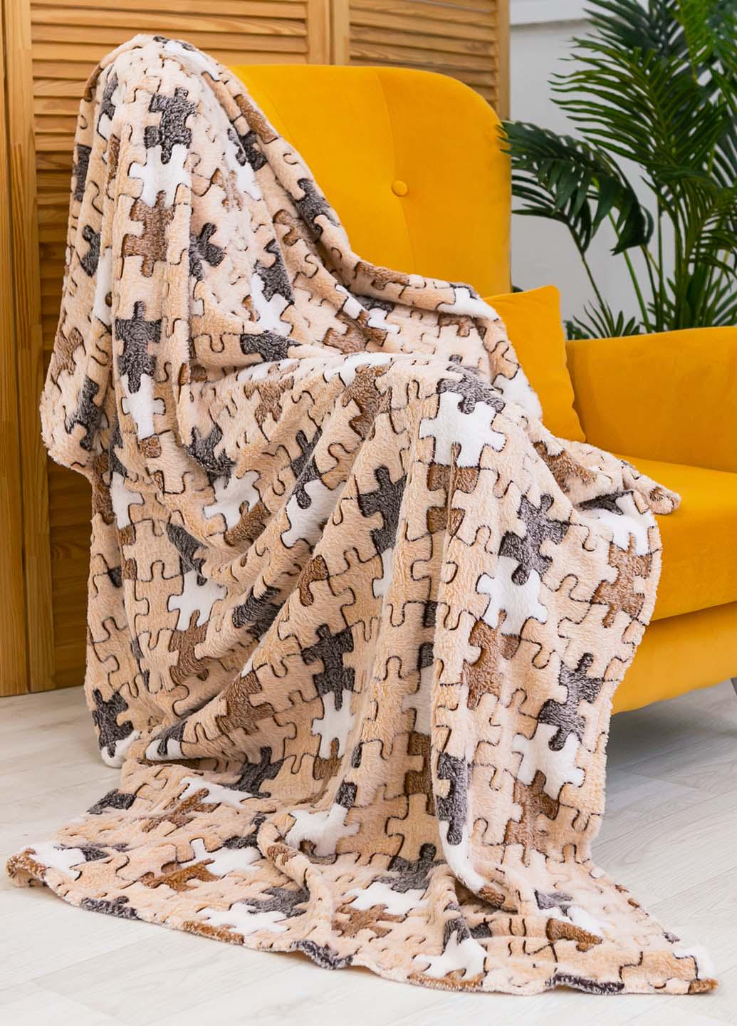 Покрывало велюровое с рисунком 180х200 см (1003-4)