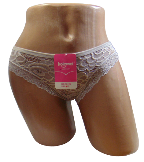 Женские трусы с кружевом Kokowei X1106 XL Серый (1762776911)