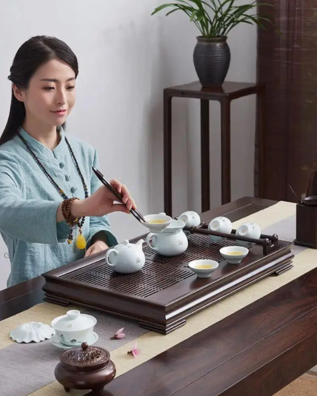 Чабань чайный китайский столик Hantang деревянный 54,6х37,3х6,8 см (833) - фото 2