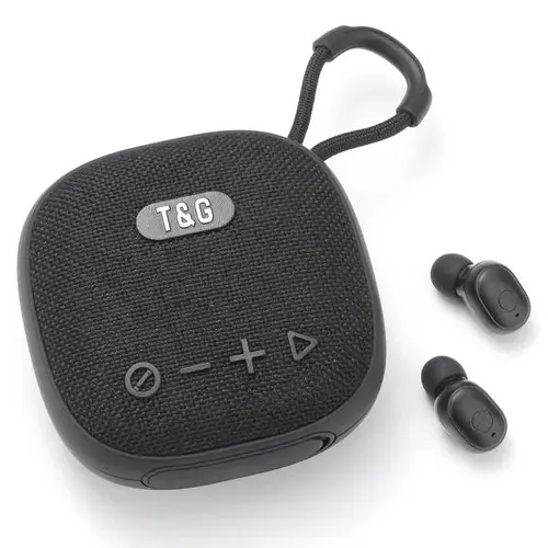 Портативная колонка и вакуумные беспроводные наушники T&G TG-813 Bluetooth 5W Black (30151175ER) - фото 1