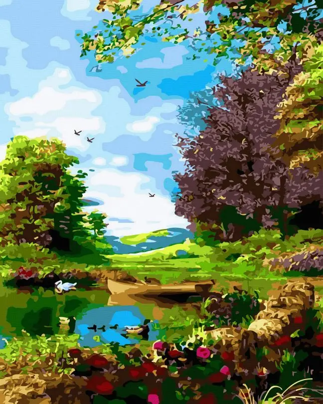 Картина по номерам Rainbow Art Летний день 40x50 см без коробки (ANG476)