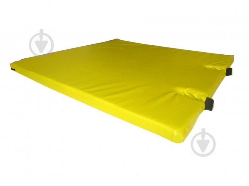 Мат спортивний з вирізом Tia-Sport 120х100х5 см жовтий (SM-0129)