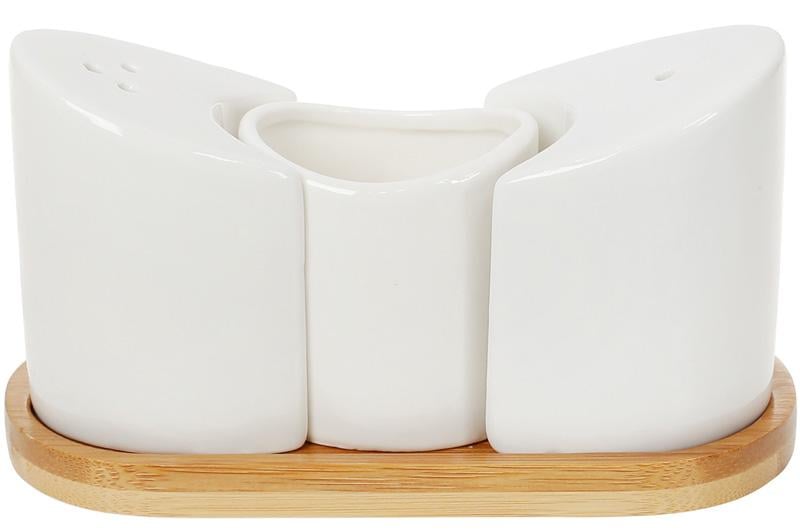 Набор для специй Nouvelle Home Фьюжн 12,5х5,8х7,5 см соль/перец и подставка для зубочисток (BD-938-005)