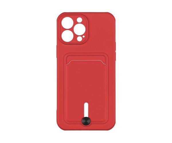 Чехол накладка TPU Colorfull Pocket Card для Apple iPhone 13 Pro Max 14.Red