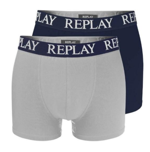 Трусы-боксеры мужские анатомические Replay 2 шт. L Темно-Синий/Серый - фото 5 Трусы-боксеры мужские анатомические Replay 2 шт. L Темно-Синий/Серый - фото 5