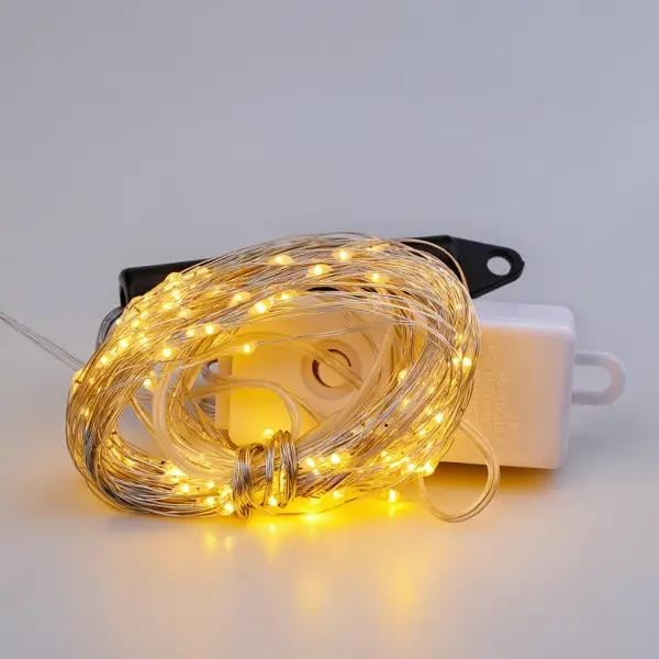 Гирлянда Конский хвост 600 LED 20 нитей 3 м Желтый (3912)