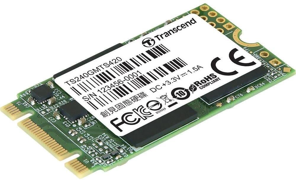 Диск SSD Transcend M.2 S420/SATA3/3D TLC NAND/560/500 MB/s 240 Gb (TS240GMTS420S)