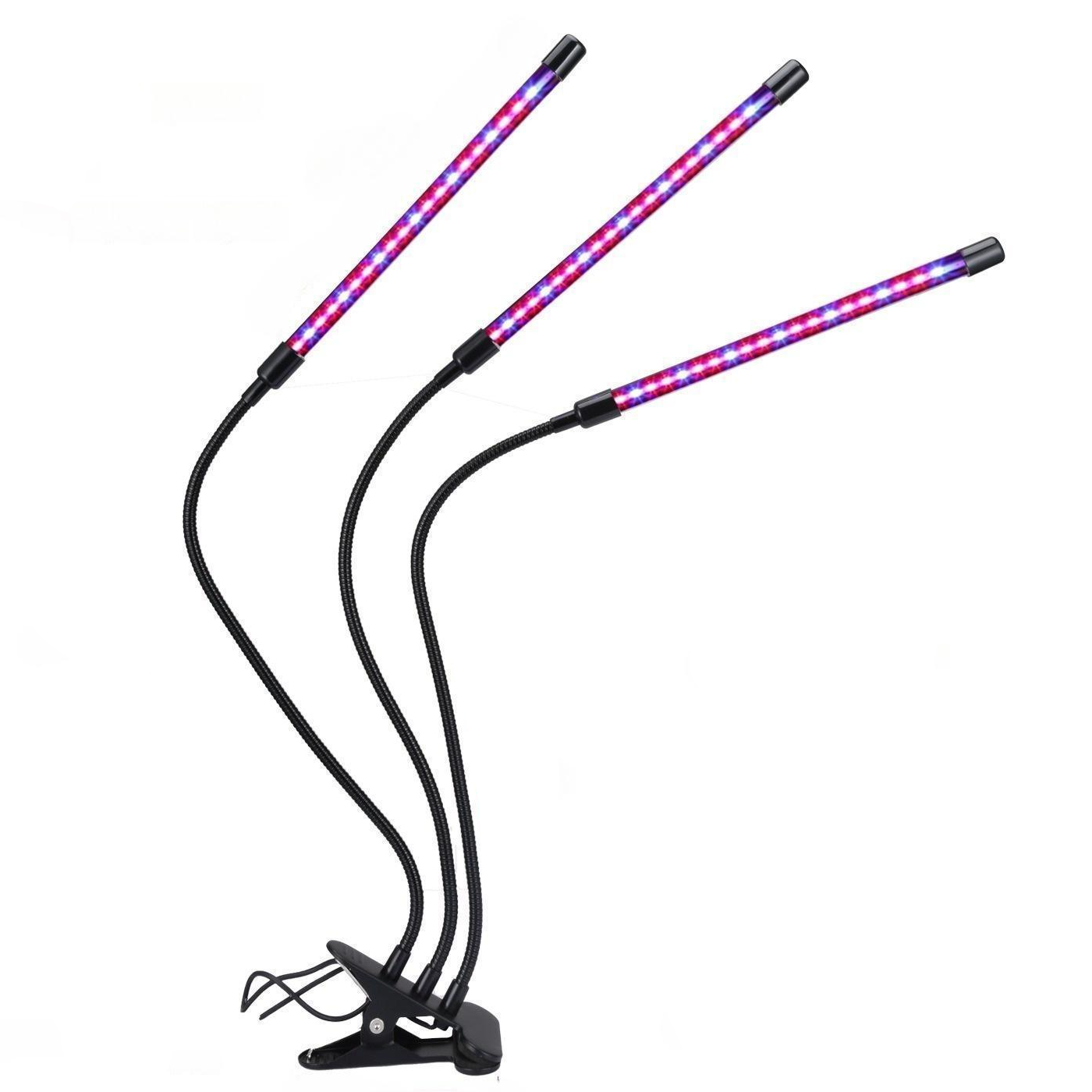 Лампа для роста растений LED с таймером и режимами освещения на прищепке (401124)