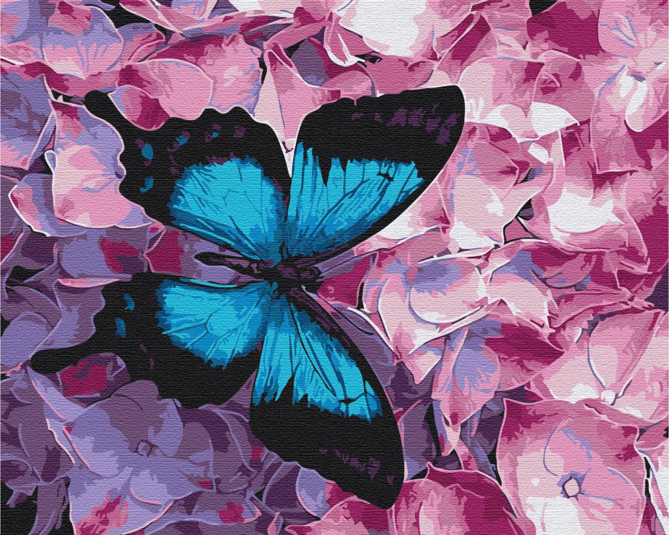 Картина за номерами Brushme Метелик на квітах 48x60 см (BS21627L)