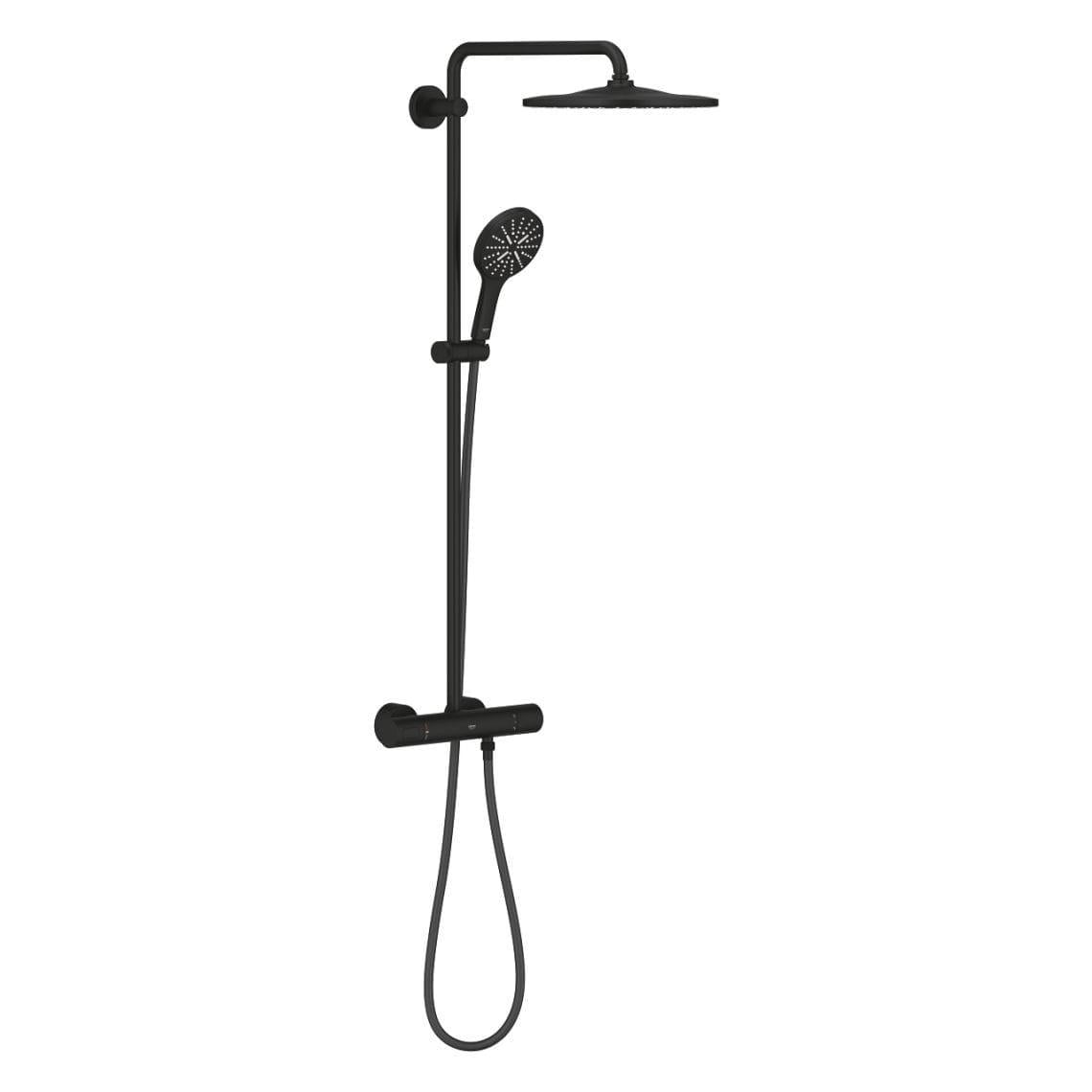 Душевая система Grohe Rainshower 310 с термостатом металл Черный матовый (22119KF0)