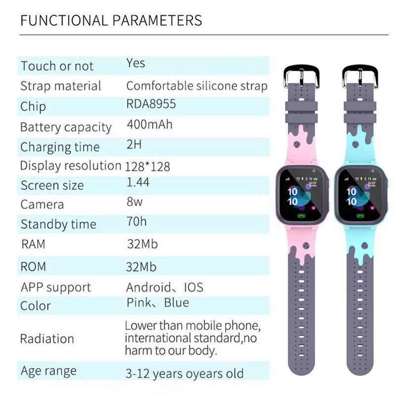 Смарт-часы детские Smart Watch S1 с видеозвонком GPS SIM-карта Pink (18582) - фото 7