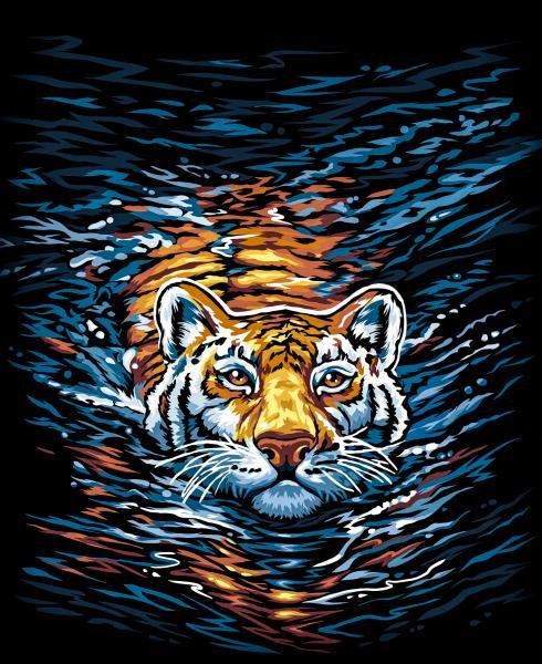 Картина по номерам Danko Toys на холсте 40х40 см Тигр (KpN-02-03U) Картина по номерам Danko Toys на холсте 40х40 см Тигр (KpN-02-03U)