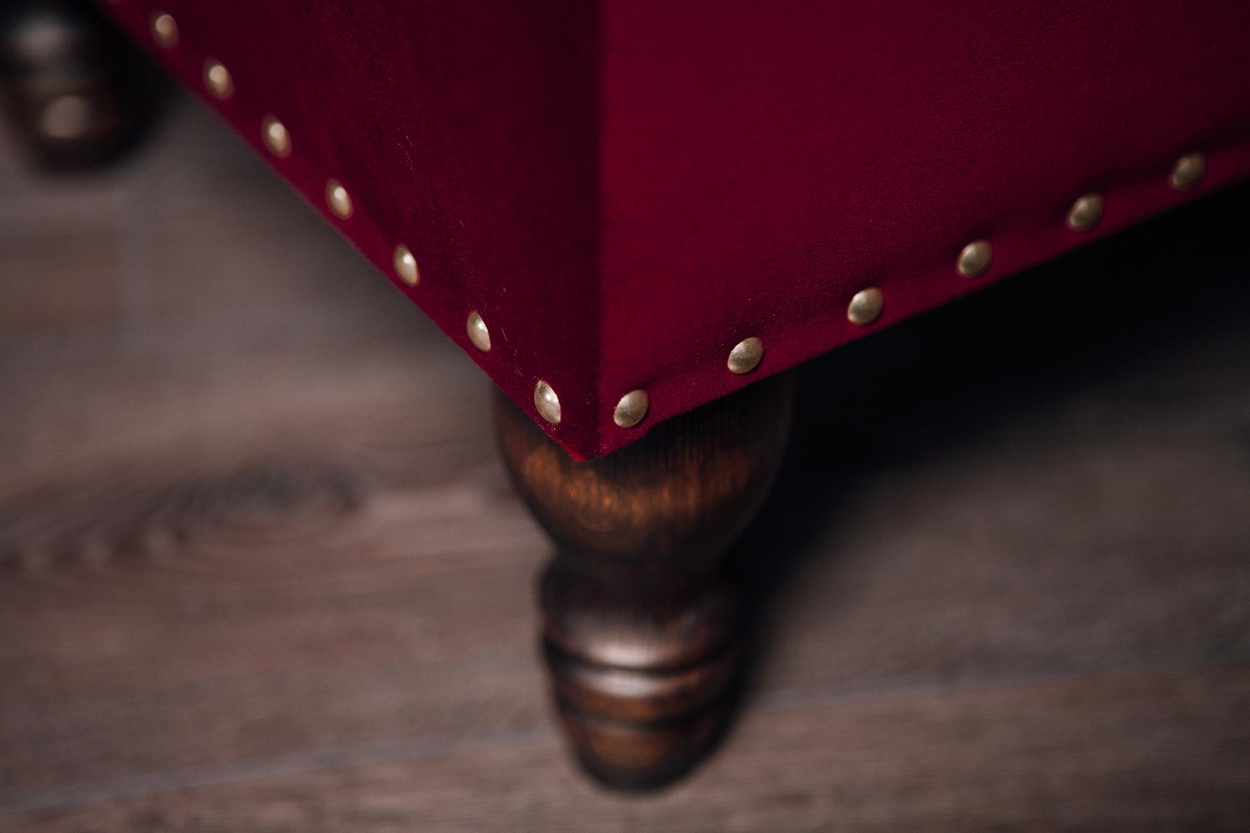 Пуф капітоне Людовік велюр Рейнбоу 70х45х45 см Бордовий - фото 9 Пуф капітоне Людовік велюр Рейнбоу 70х45х45 см Бордовий - фото 9