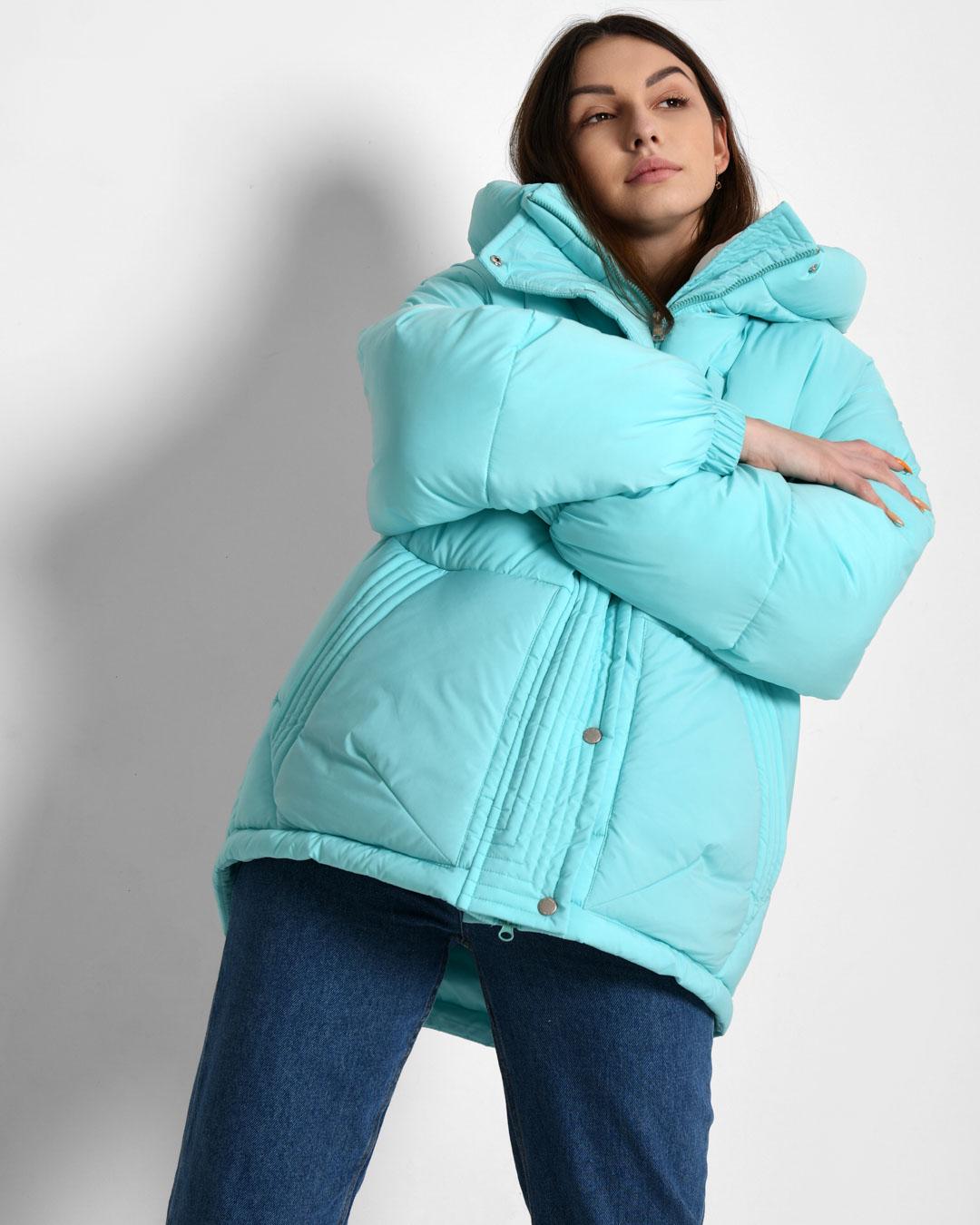 Куртка зимняя X-Woyz LS-8900-12 р. 44 Бирюзовый (2000002474623) - фото 4 Куртка зимняя X-Woyz LS-8900-12 р. 44 Бирюзовый (2000002474623) - фото 4