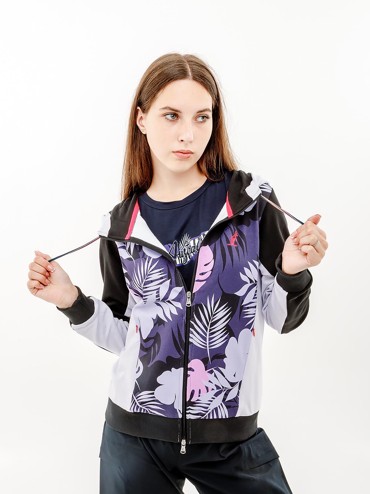 Толстовка женская Australian FLOWERS HOODIE ELASTIC FLEECE INSERT JACKET XL Разноцветный (7dLSDGC0009-465 XL)