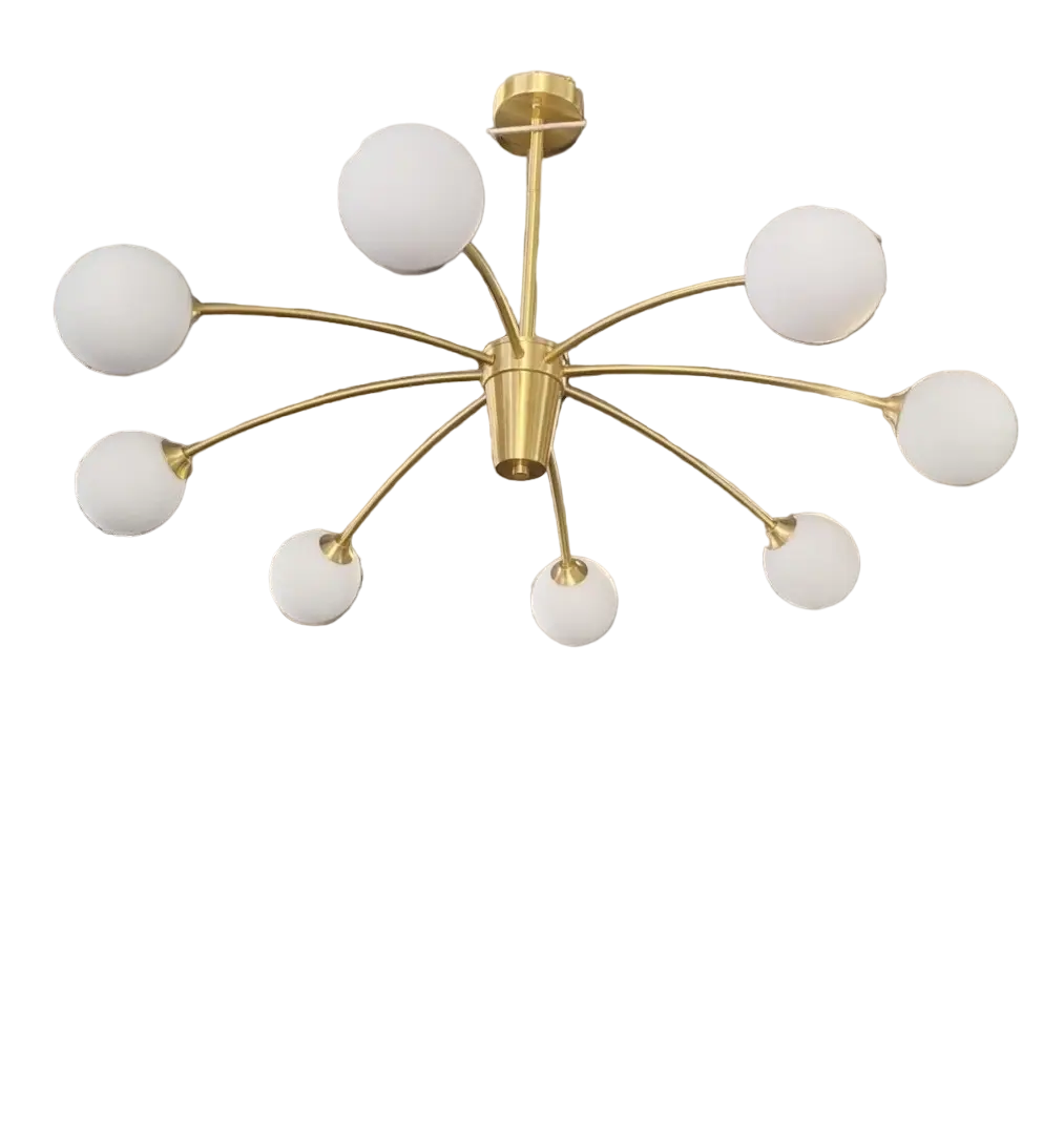 Люстра Шары 8914 LED на 8 плафонов Золотой (703817) - фото 1 Люстра Шары 8914 LED на 8 плафонов Золотой (703817) - фото 1
