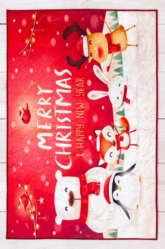 Килим декоративний різдвяний Носи Своє 60х90 см Червоний (3033-5)