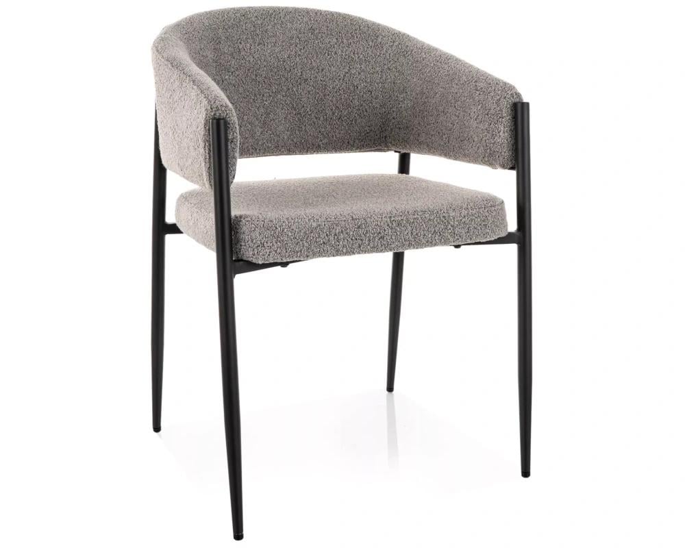 Стул кухонный обеденный мягкий Signal Akita Серый/Черный