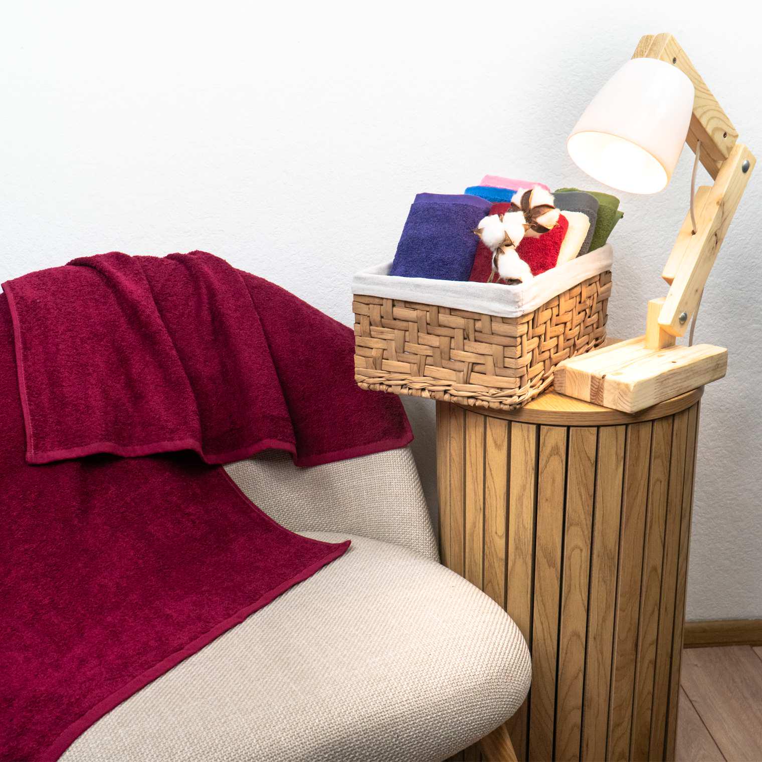 Набір рушників махрових GM Textile 50х90 см/70х140 см 2 шт. Бордовий (400k140i90-bordo) - фото 7