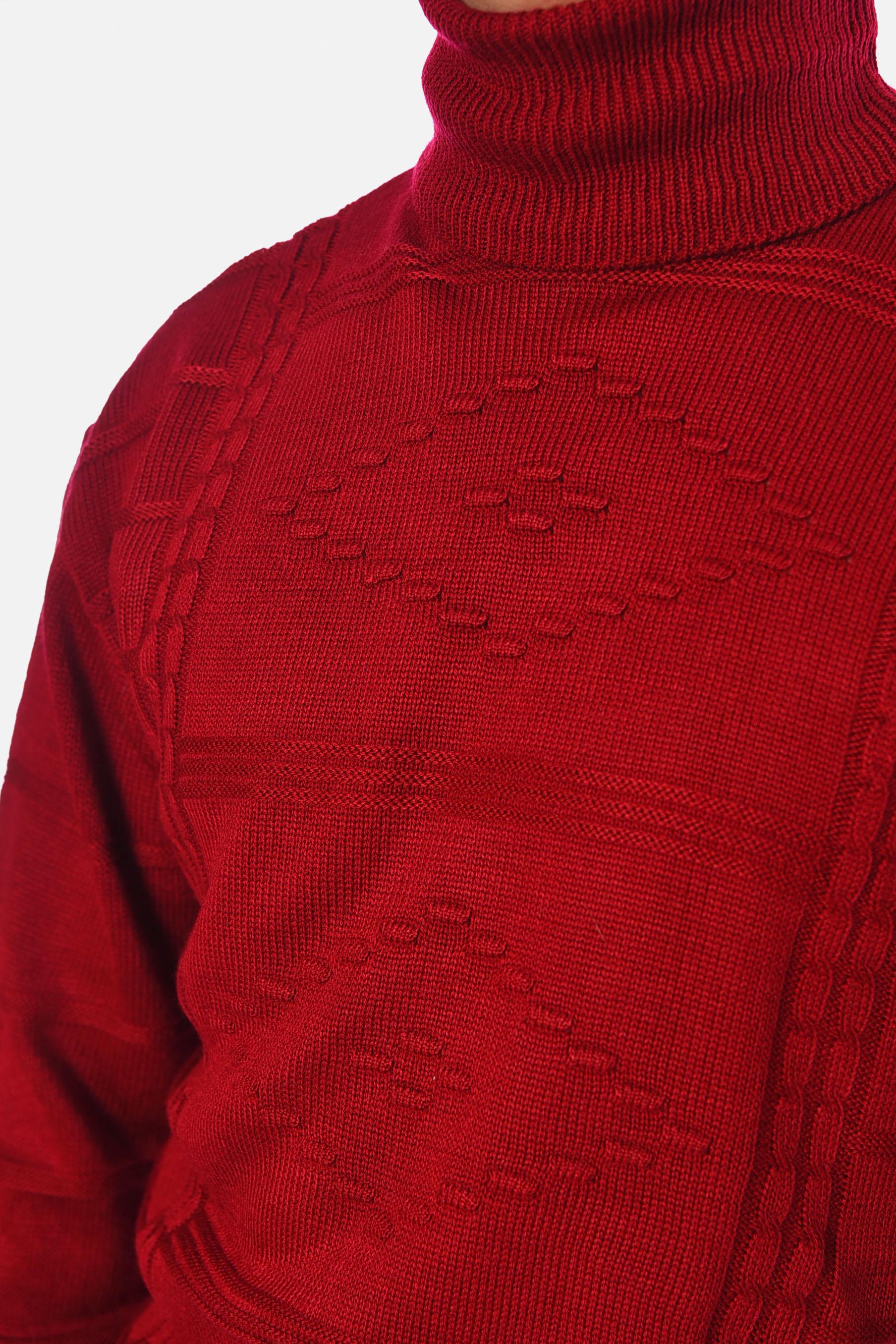 Свитер мужской однотонный M Бордовый (194518) - фото 4