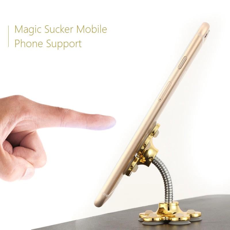 Тримач для телефону Magic Sucker Mobile Phone Support на силіконових присосках Жовтий - фото 6