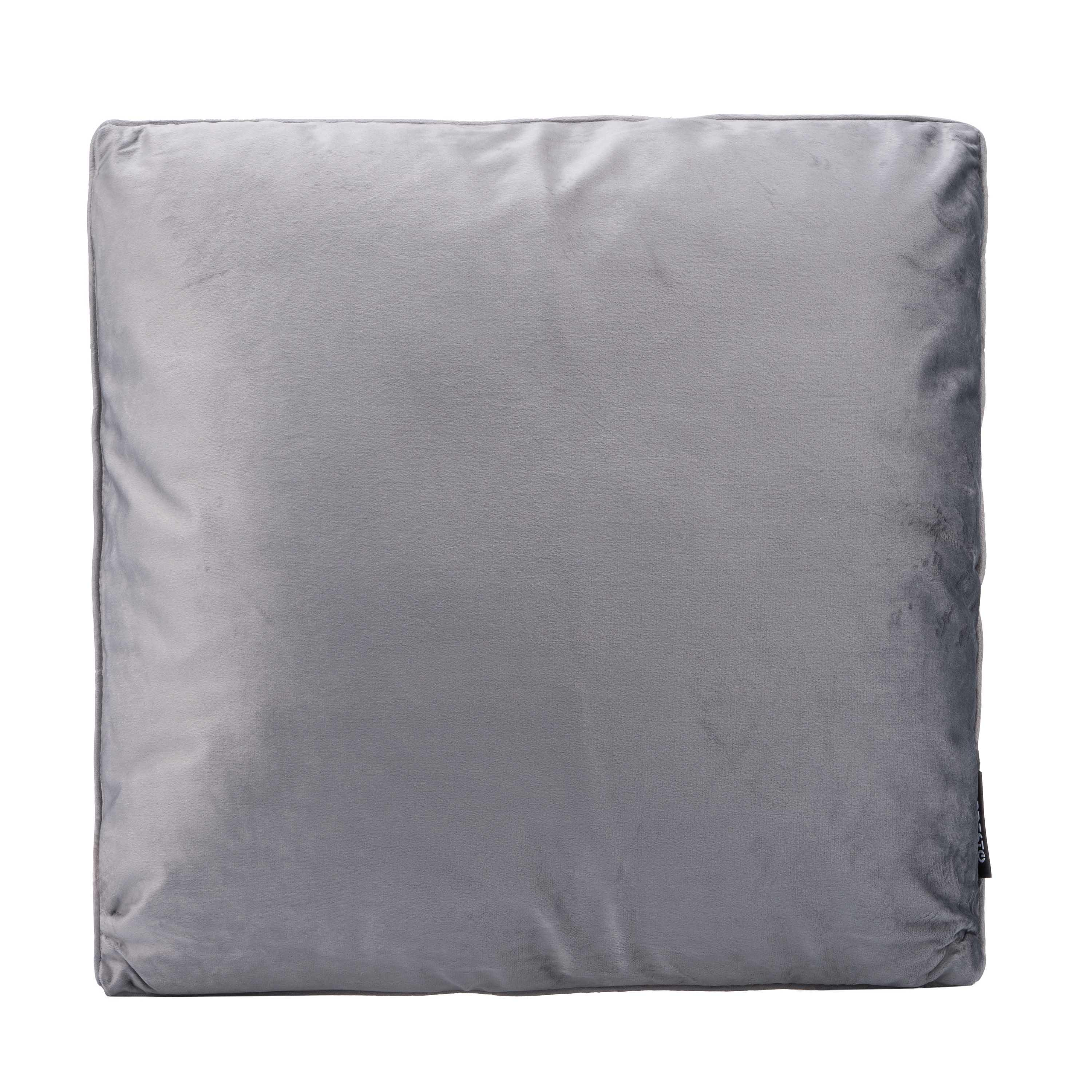 Декоративна подушка Ardesto ART1032GR велюр/поліестер 45x45 см Сірий (90935c46) - фото 1