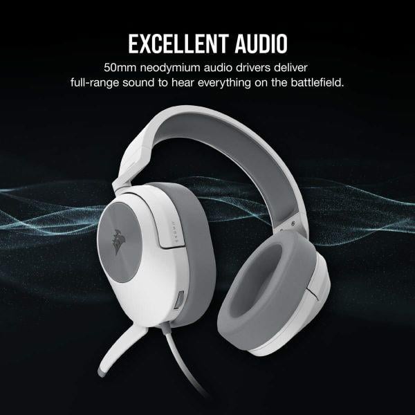 Навушники Corsair HS55 Stereo Headset White (CA-9011261-EU) - фото 8