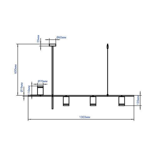 Светильник спот Feron ML374 под лампу GU10х4 шт. Черный (40233) - фото 2