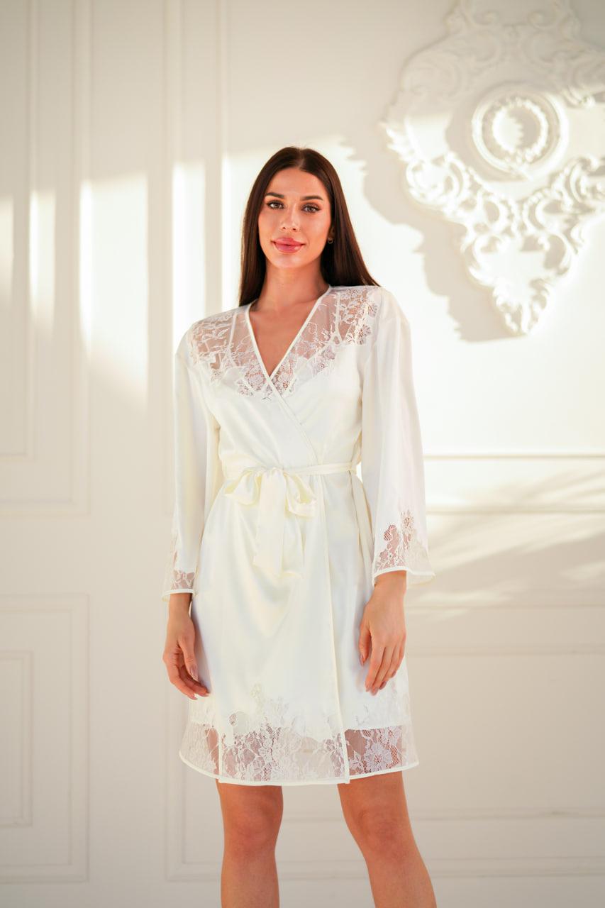 Халат женский короткий Komilfo Magnolia 2261 XS Шампань (23853)