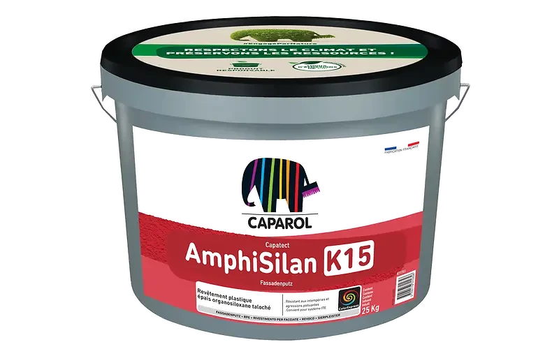 Штукатурка фасадная силиконовая Caparol Amphisilan Fassadenputz K15 база 1 25 кг (1683102584)