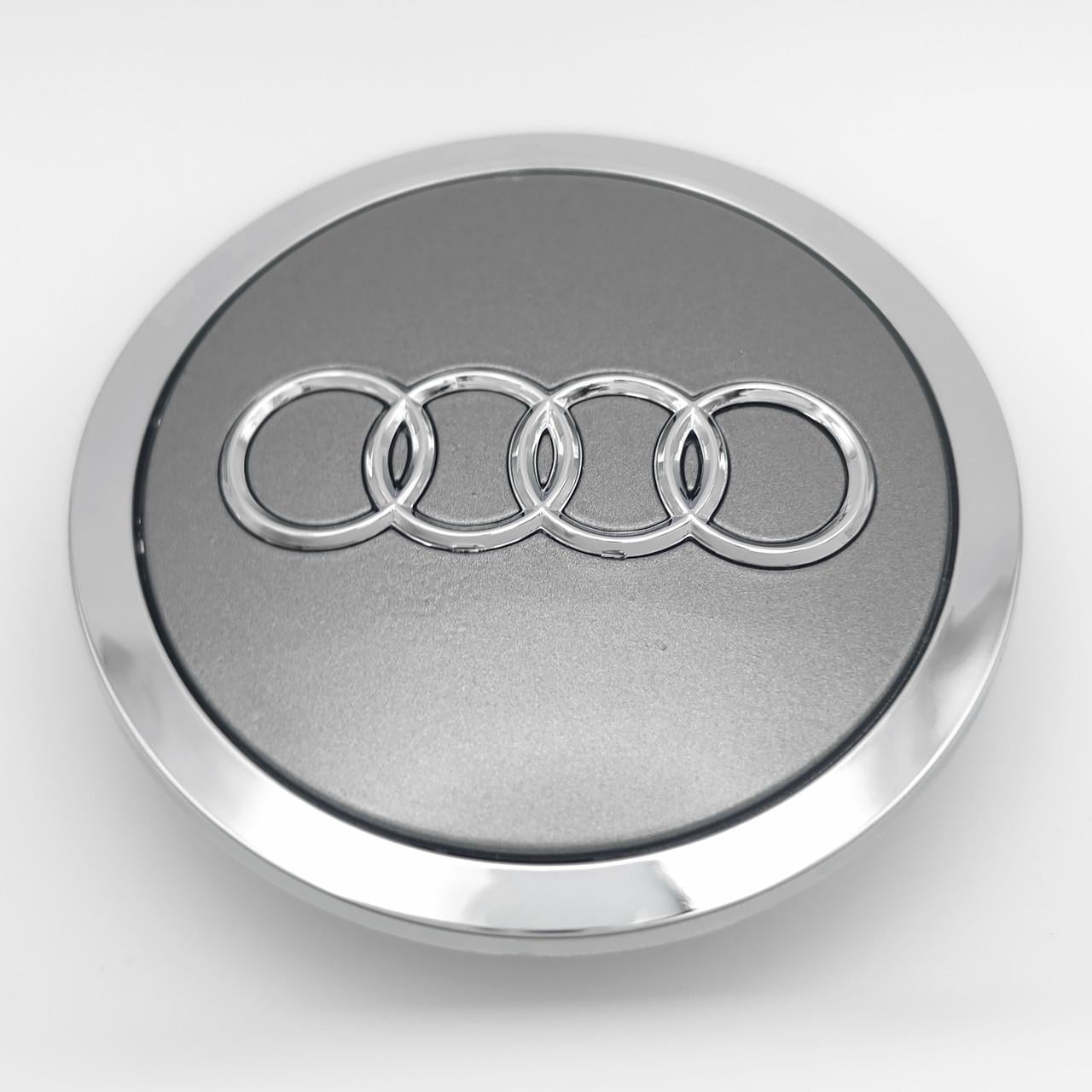 Ковпачок заглушка маточини колеса Audi 69 мм Сірий/Хром (3009795257)